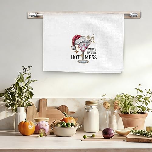 Miniatura 3 de Toallas de cocina de Martini de Navidad, toallas de mano de Navidad, regalos de Martini para mujeres, paños de cocina para cocina, hogar, bar,