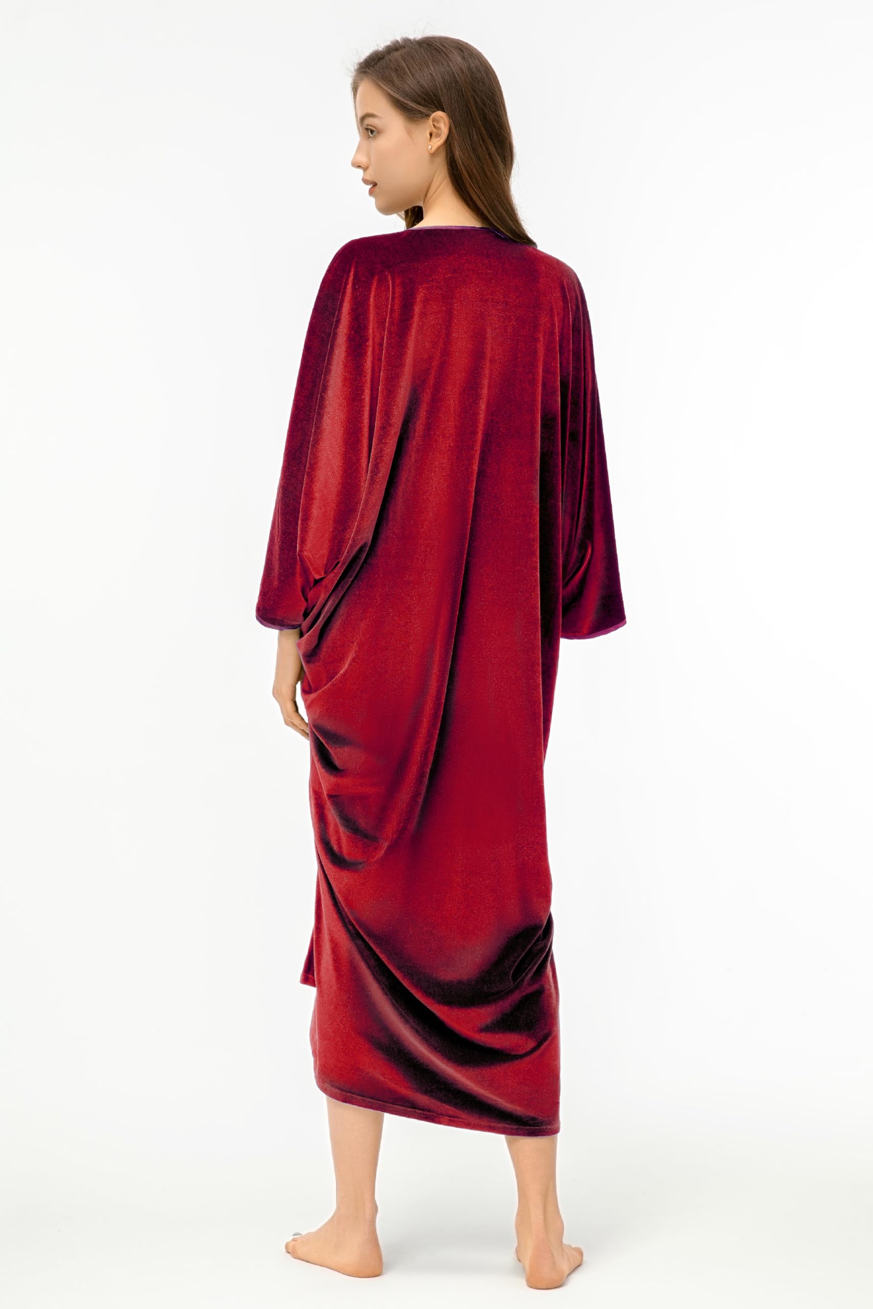 BABEYOND Robe cocon en velours des années 1920 – Style Hollywood – Tenue de fête Gatsby le Magnifique pour femme – Manches chauve-souris Art déco