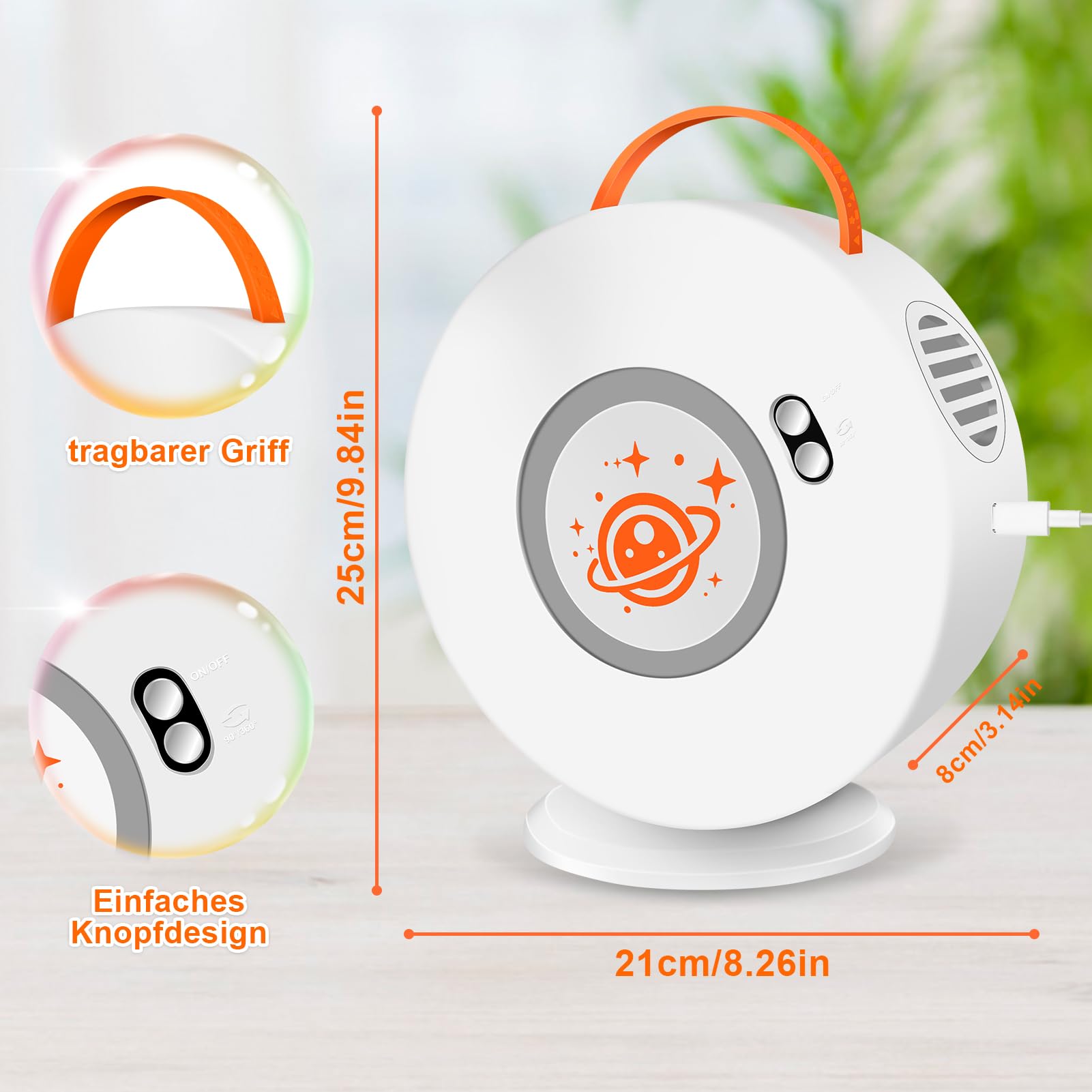 Herenear Macchina Bolle, Soffiatore Bolle Automatico con Rotazione 90°/360°, Bolle Sapone Portatile 500ml 4000+Bolle al Minuto Giocattoli Bolle per Picnic, Matrimonio, Compleanno Feste (Bianco)
