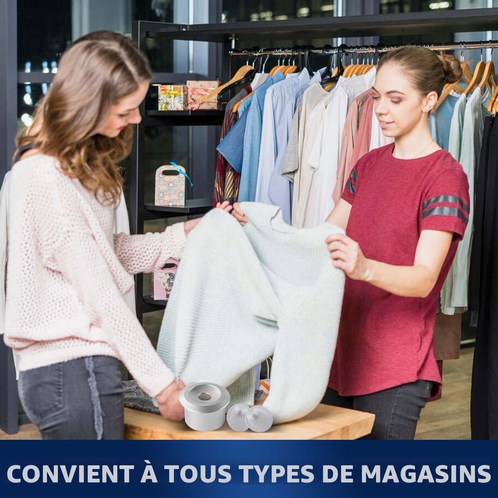 Aimant en terre rare super puissant, Aimant fort de 25000 Gs, Argent pour usage commercial, Le colis comprend un ensemble de vis de fixation