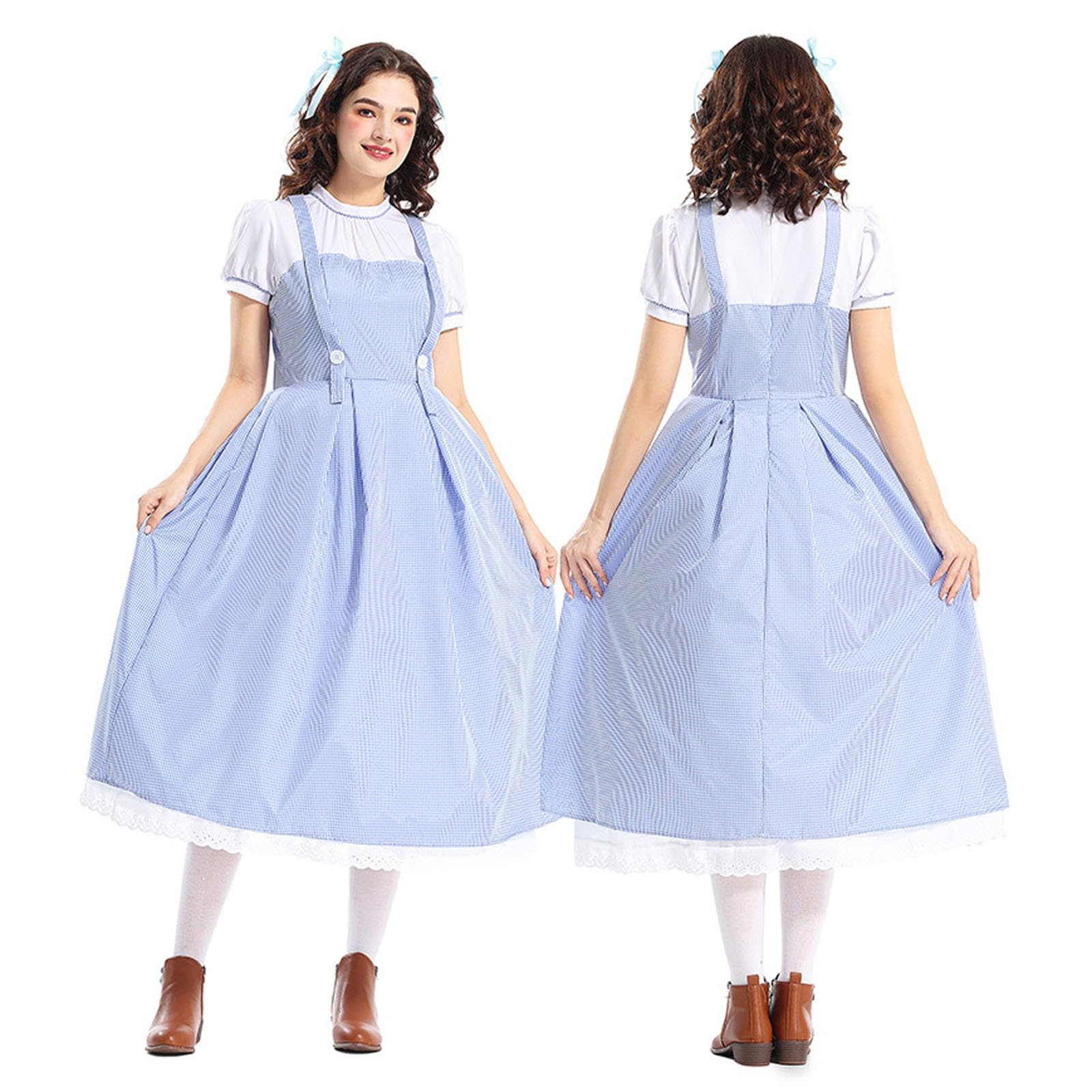 Generisch 2026 Elegantes Cosplay-Kleid im Gothic-Stil mit Karomuster kurzen Ärmeln ideal für Heimparty Halloween Anime-Convention edlemode für Damen