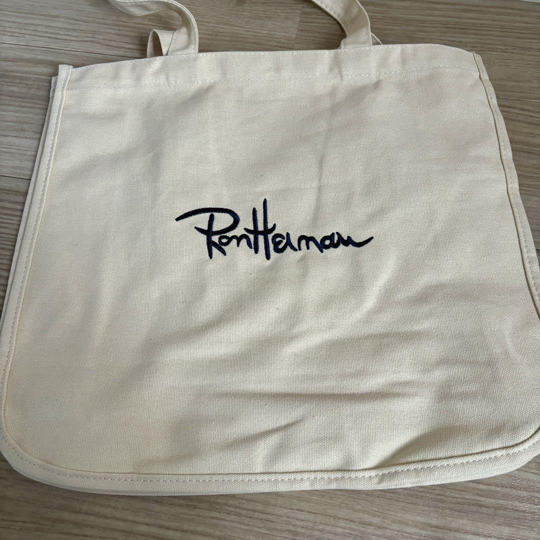 RON HERMAN ホワイト トートバッグ大 RON HERMAN ホワイト トートバッグ大 レディース