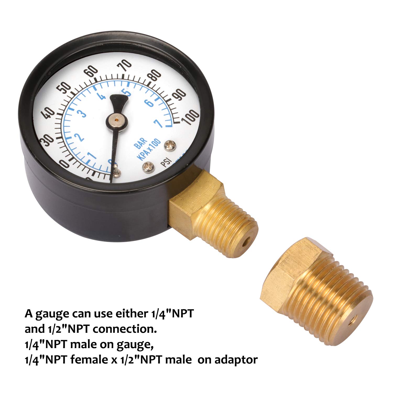 Measureman Pressure Gauge - 0-100psi -4