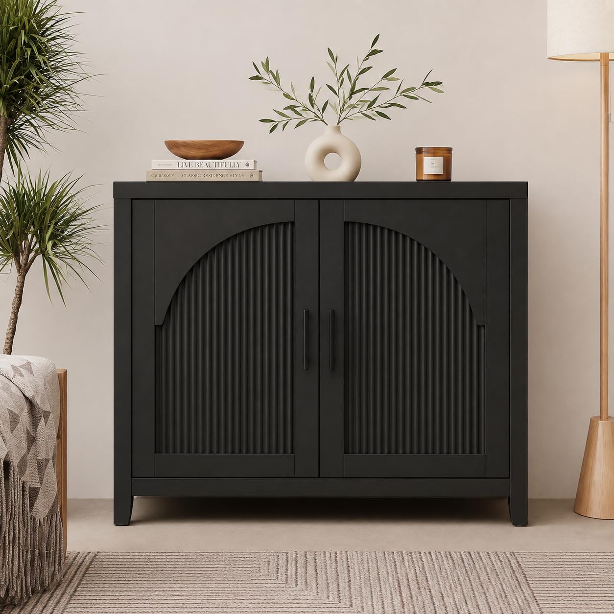 Bestier 37' Modern Fluted Sideboard