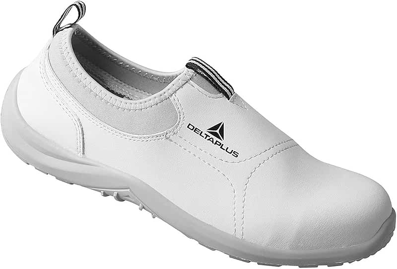 Zuecos Sanitarios Mujer Zueco Trabajo Piel Velcro Farma En Blanco