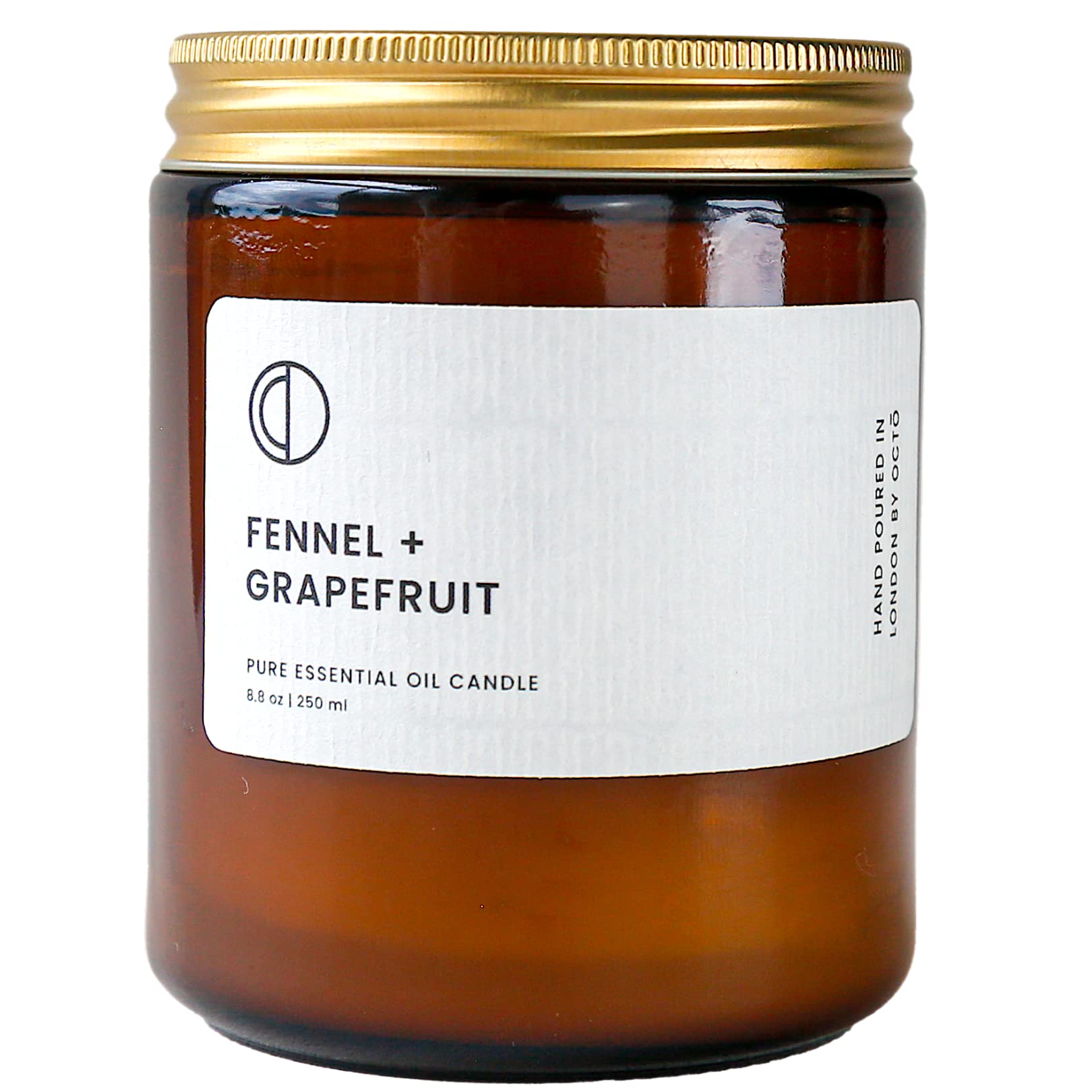 OCTO Fennel + Grapefruit | Natural Scented Candle with Soy Wax and Essential Oils 250ml