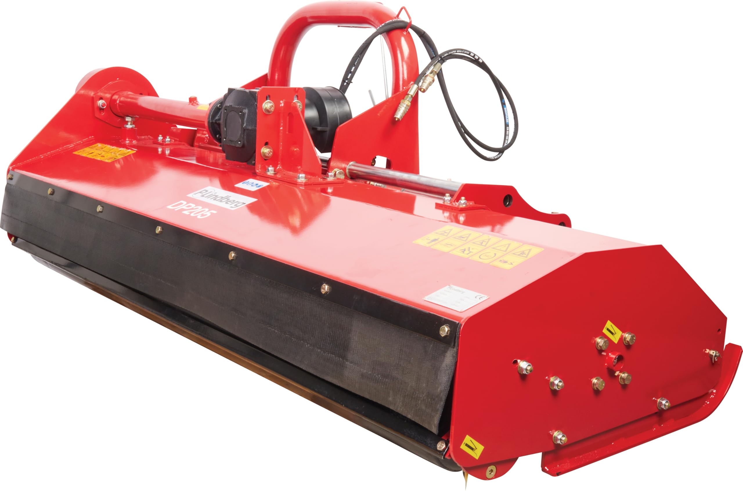 P. Lindberg Schlegelmäher 205 cm mit hydraulischer Seitenverschiebung | Für Traktoren ab 60 PS, 32 Schlagmesser, inkl. Zapfwelle, Heckmäher der Kategorie 2 für Gras, Gestrüpp, Weiden & Feldmulchen