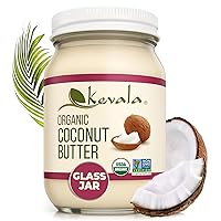 Vista 9 de Kevala Mantequilla de coco orgánica, nutritiva para untar sin azúcar añadida, mantequilla de coco sin lácteos para cocinar y hornear diariamente