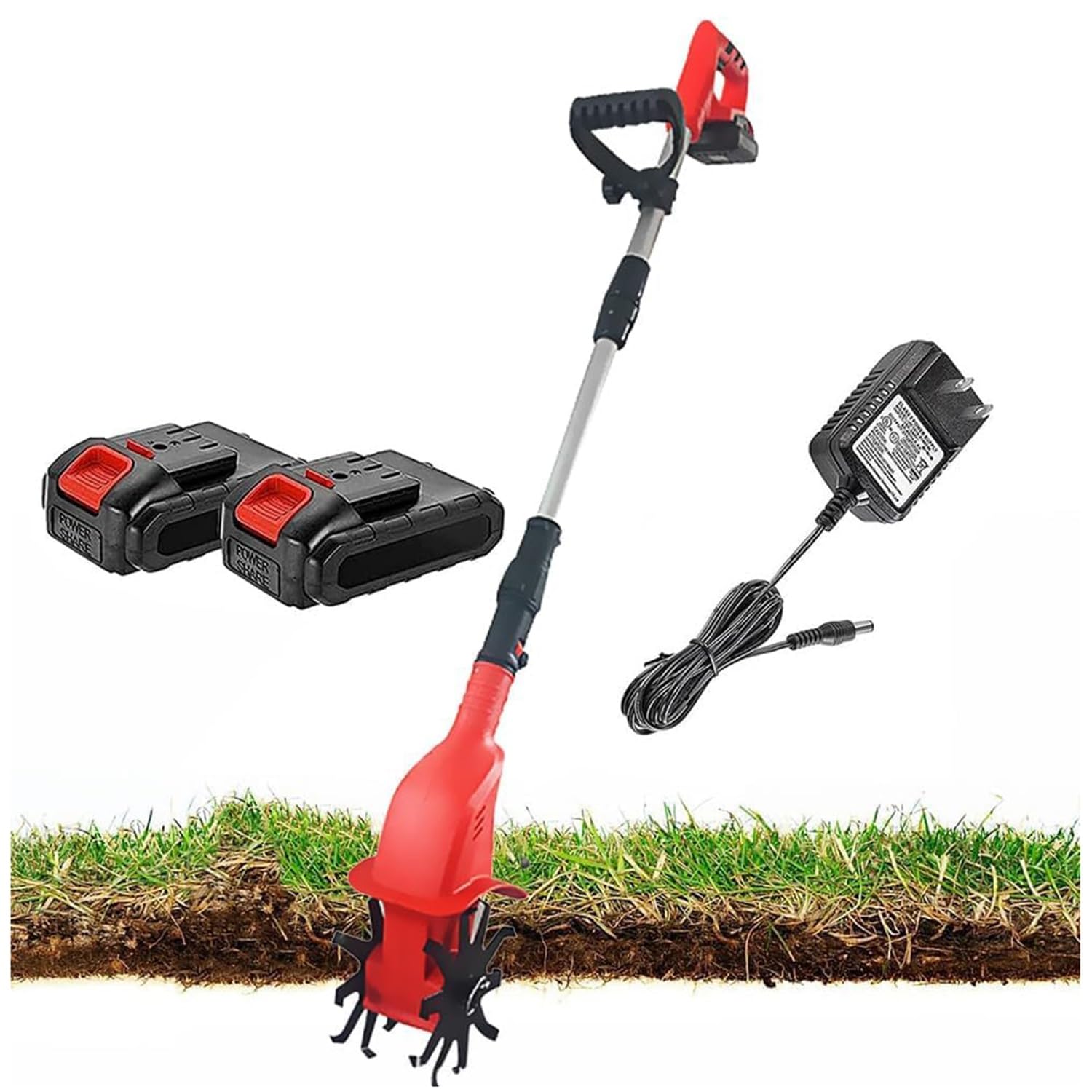 Outil de culture efficace du sol pour créer un potager avec ce rotavator sans fil