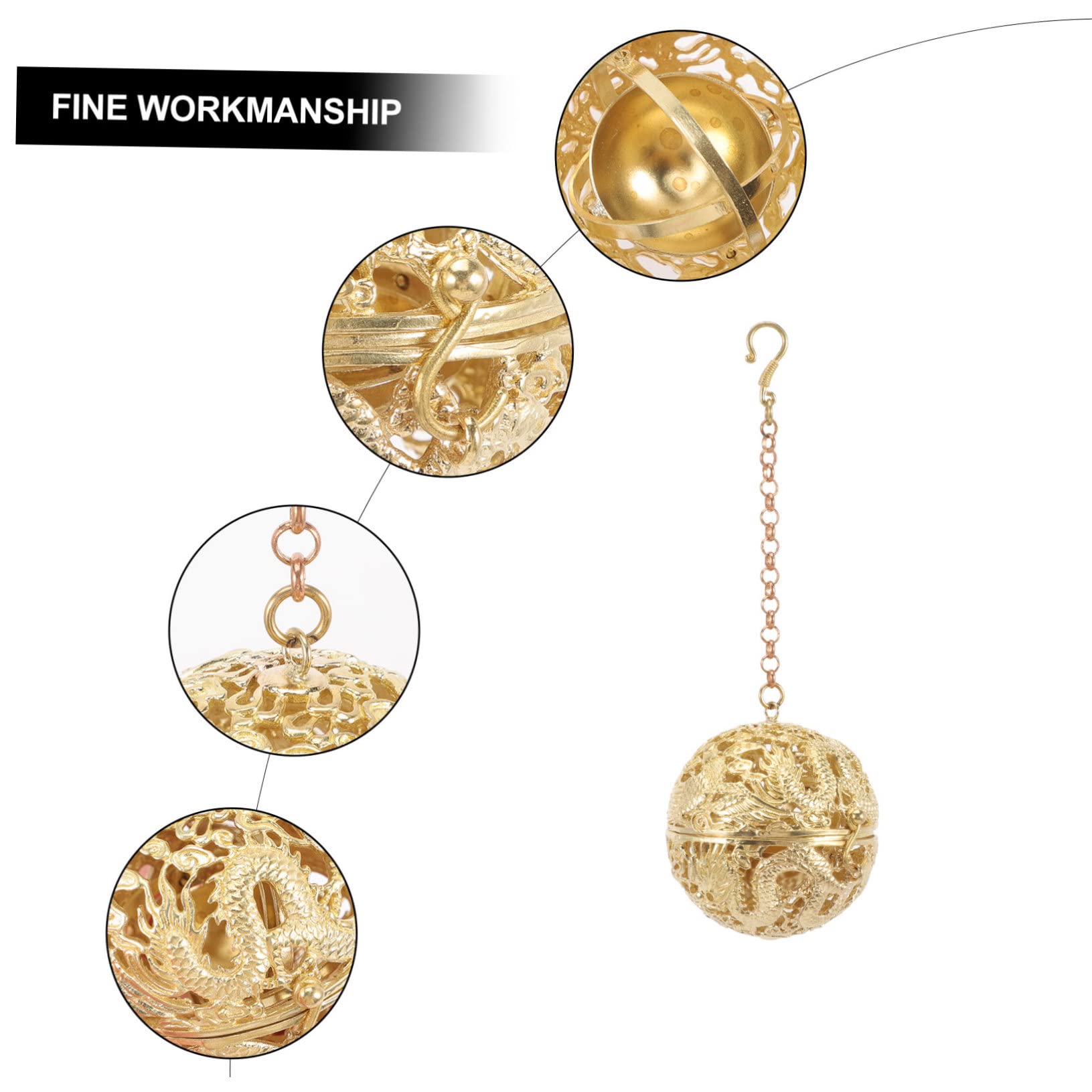 Alipis 4 Pz palla per aromaterapia collana di aromaterapia pendente della collana dell'aroma spalliera gemstone collane pendente per ia apribile ciondolo collana rame