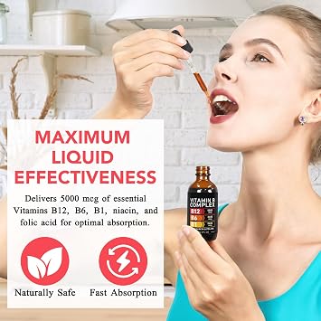 Frovetani Organic Vitamin B Complex for Women, 2PCS Liquid | Vitamin B12 Methylcobalamin, Vitamin B6, B1, B9, Metabolic Health Support, Vegan, Non-GMO, Gluten Free