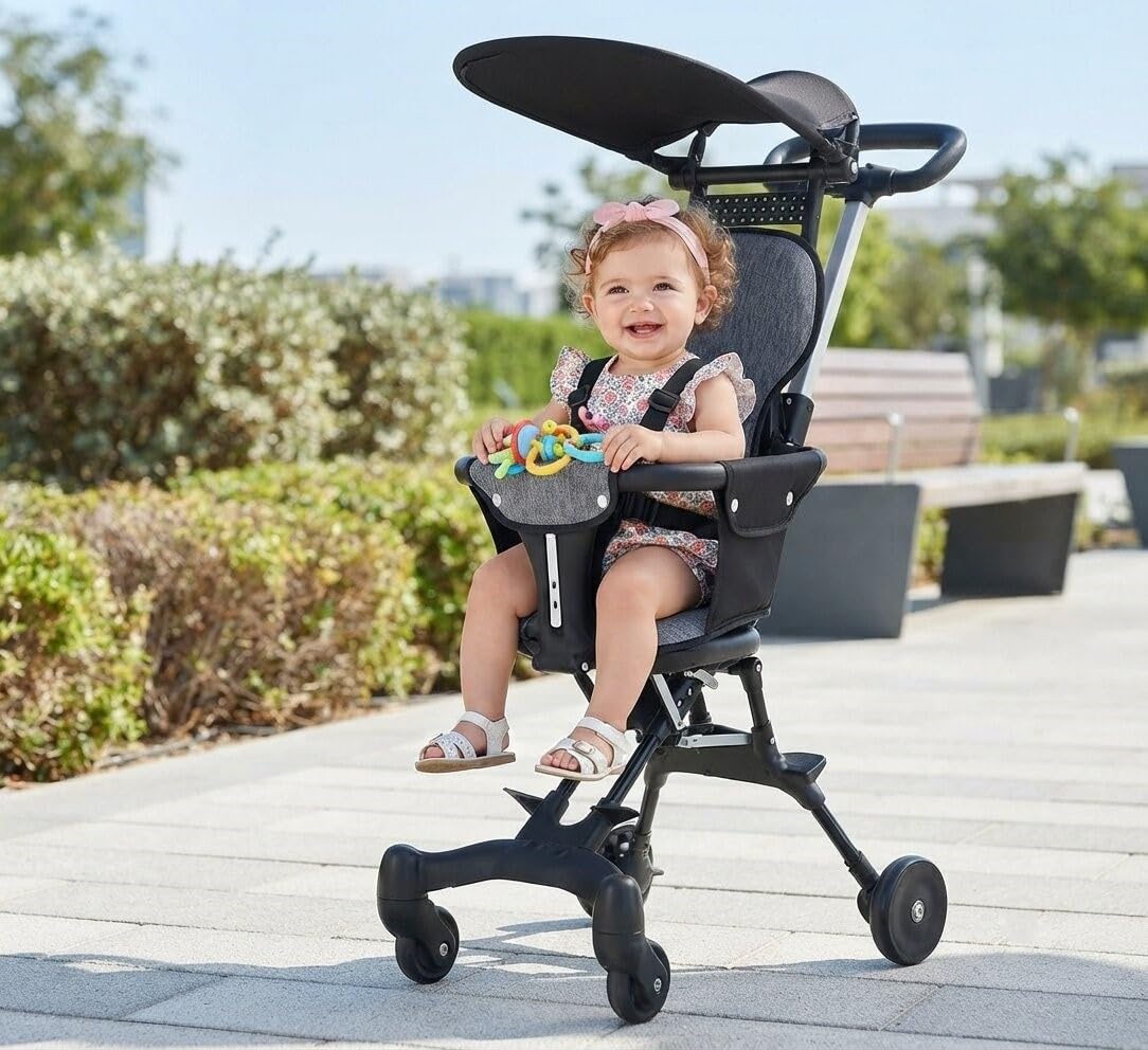 Luteti Lightweight Baby Stroller, Portable Folding Toddler Stroller, One-Hand Fold Travel UmbrellaStroller, Airplane Mini Convenience Stroller with Sun Canopy & Seat Pad for Infants-image-40