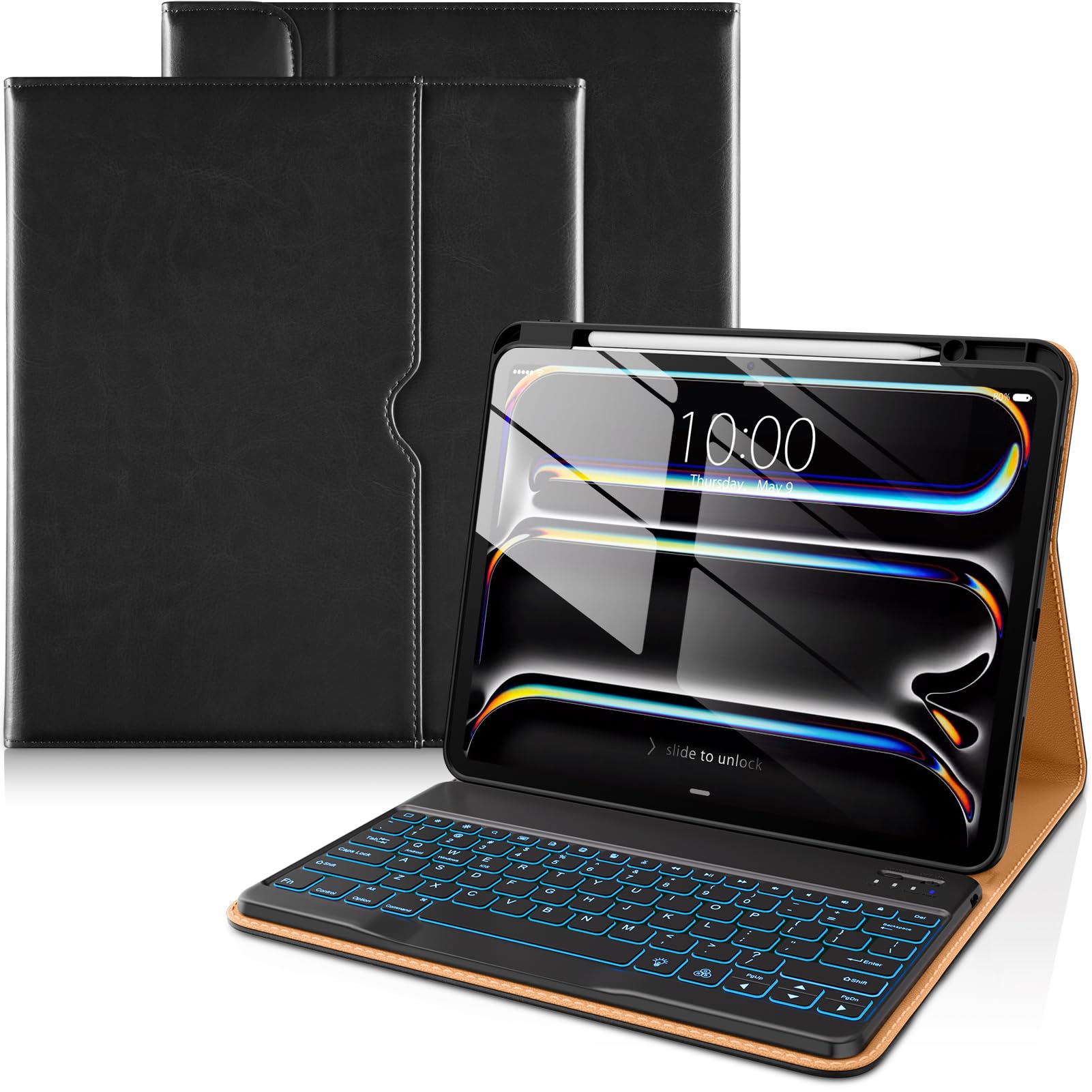 DTTO Keyboard Case for iPad Pro 13 Inch (M5) 2025 / (M4) 2024, Black