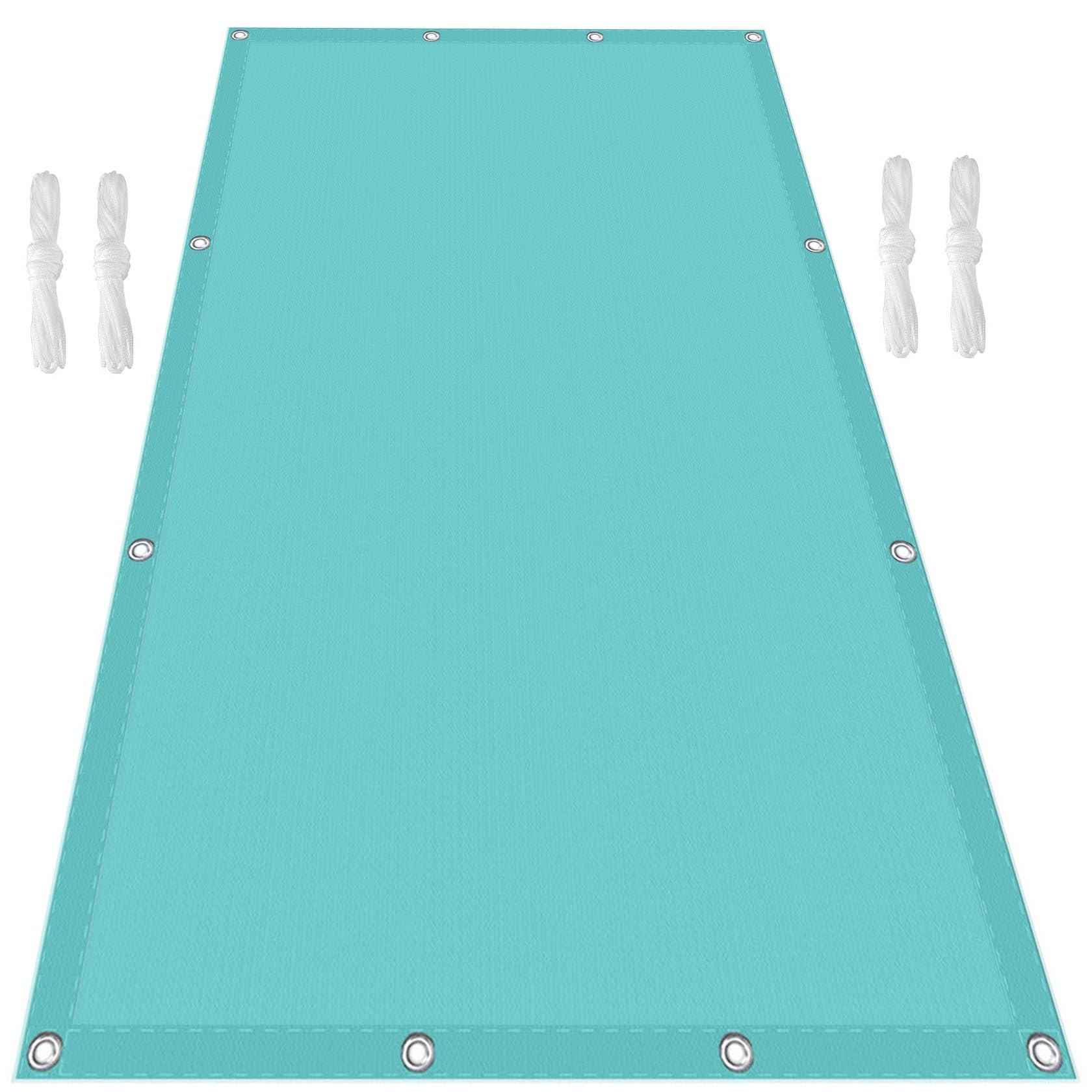 Toldo vela rectangular toldos exterior con cuerdas de sujeción para patio y jardín azul