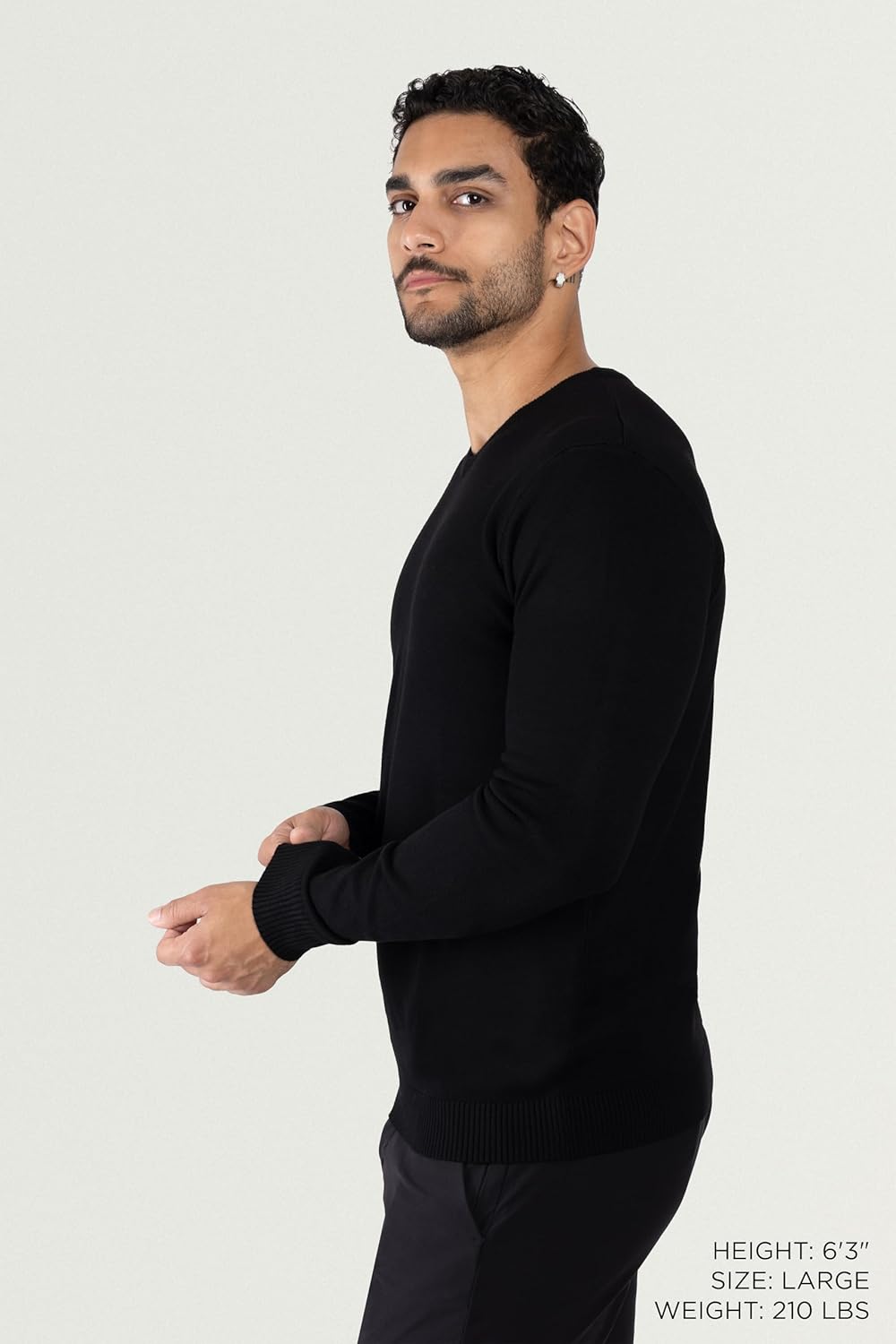 X RAY Mens V Neck Sweater, Basic Slim Fit Pullover, V-Neck Dress Sweater for Men Fall Winter (Available in Big & Tall) - Image 3