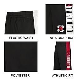 Ultra Game NBA Official Mens Super Soft Active Workout Basketball Training Shorts - Unisex, Los Angeles Clippers, Black, Medium