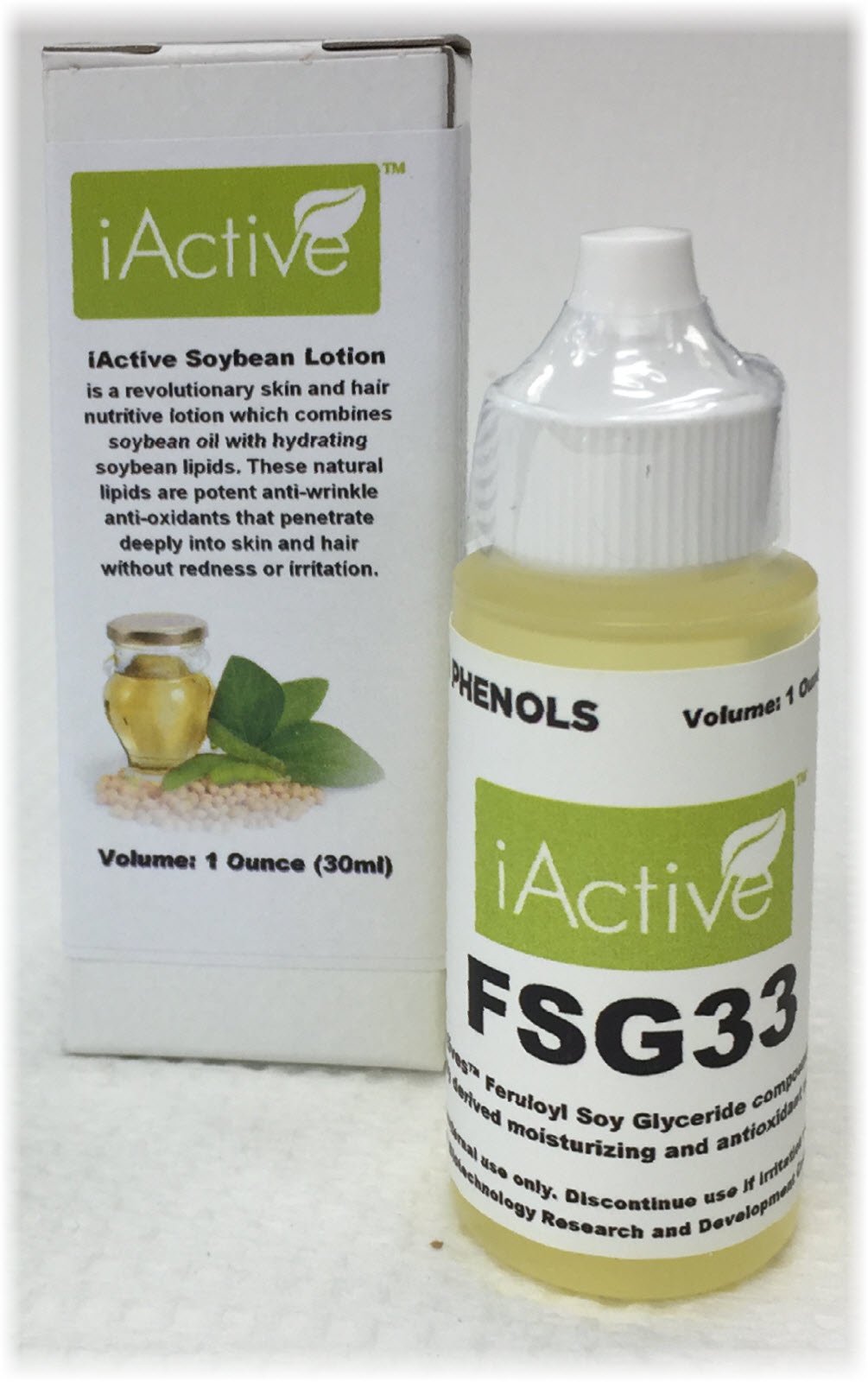 Buy FSG33 Soybean Lipid Anti Antioxidant Lotion for Skin and Hair, 1 Oz., iActive Naturals