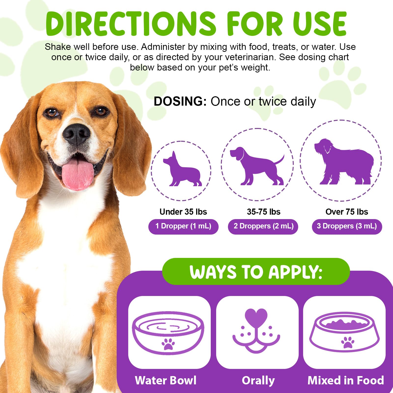 Dog Multivitamin Drops, 15 in 1 Multivitamin Liquid for Dog with Vitamin C-20 Mg, Vitamin D-100 Iu & B1-3,Dog Health Supplements for Skin Care, Joints & Hips,Gut - image 5