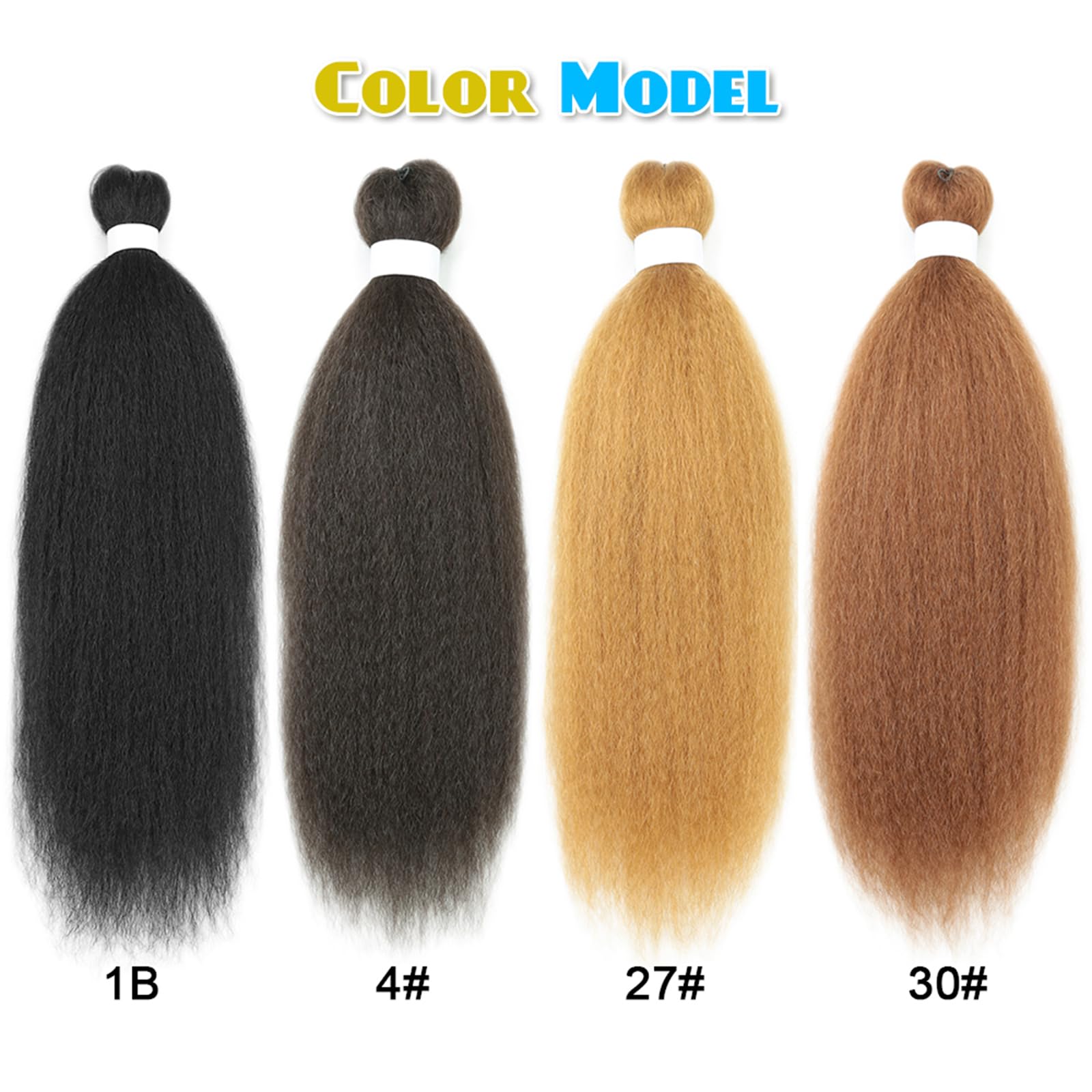goodear Kinky Straight Vixen Crochet Hair Bundles, 26 Inch, 3 Pack