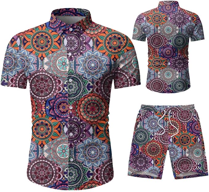 Hawaii Set Damen - Blumen Shirt & Shorts | Lässiges Sommer-Outfit | Strand-Urlaub Freizeitkleidung