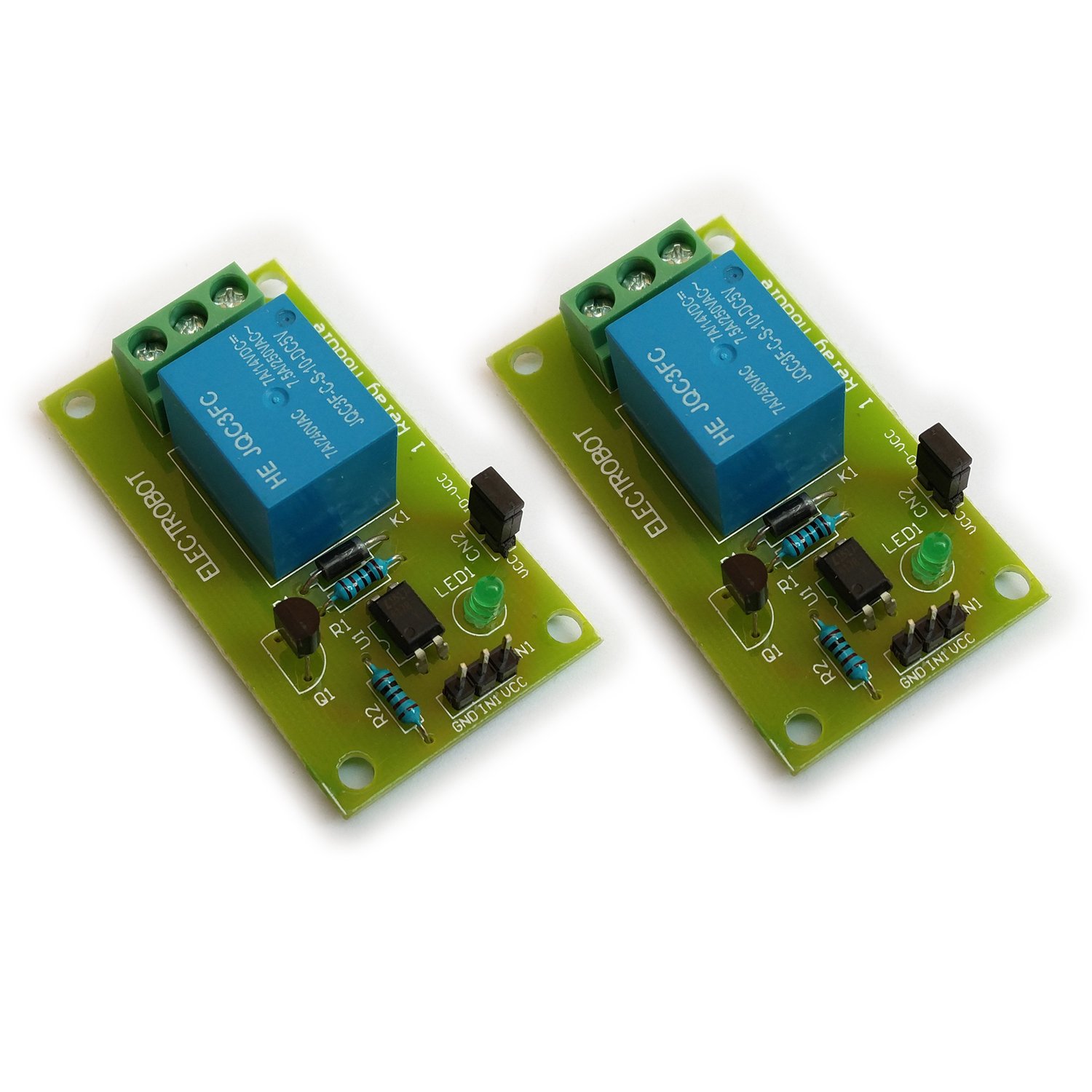 Electrobot EB-1Ch-Reb 5V Relay Module for Arduino Arm Pic Avr Mcu 5V indicator Light Led 1 Channel Relay Module Works with official Arduino Boards (Pack of 2) (B077DH19YG) Amazon Price History, Amazon Price Tracker