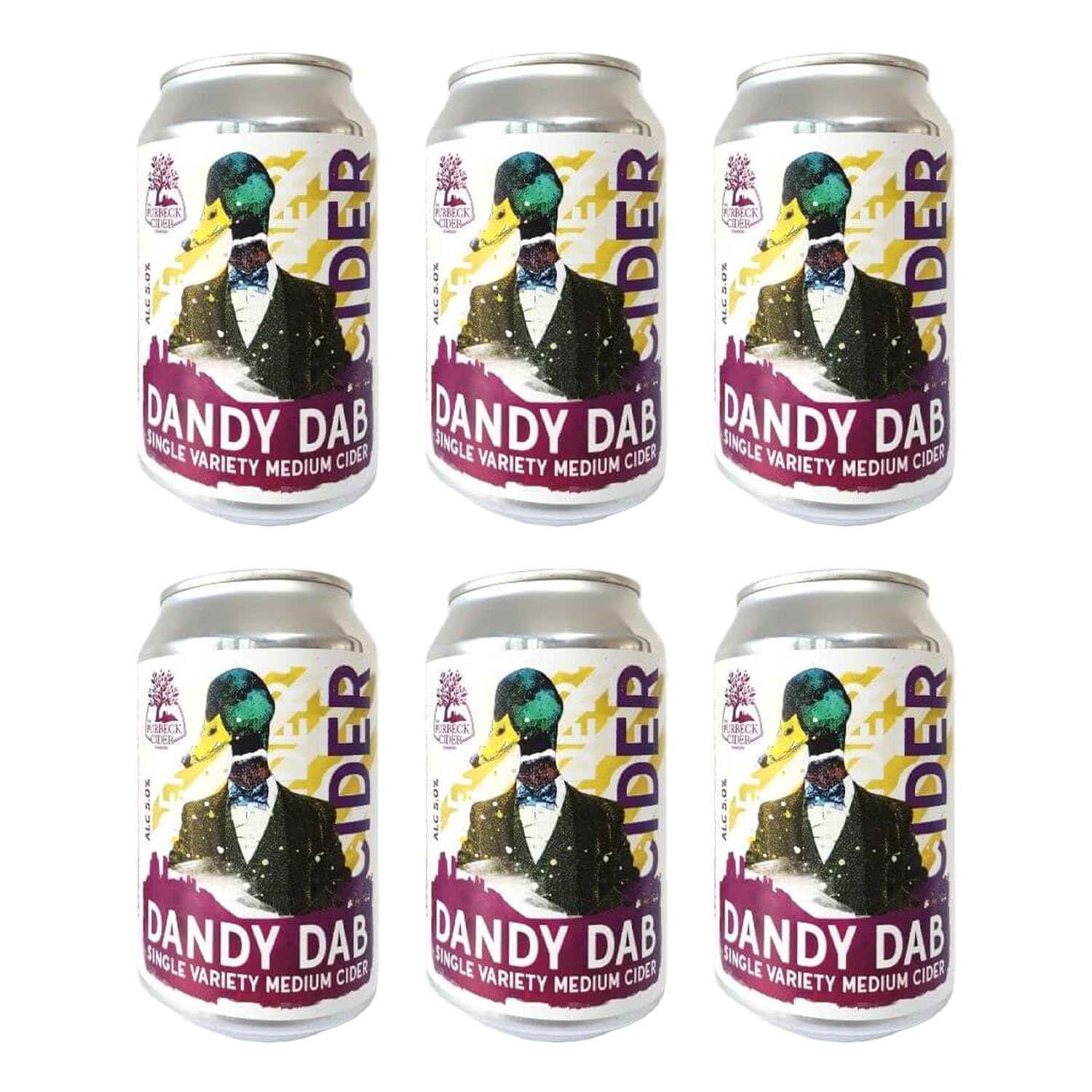 The Purbeck Cider Company - Dandy Dab (5%) 330ml Craft Cider Cans - Pack of 6