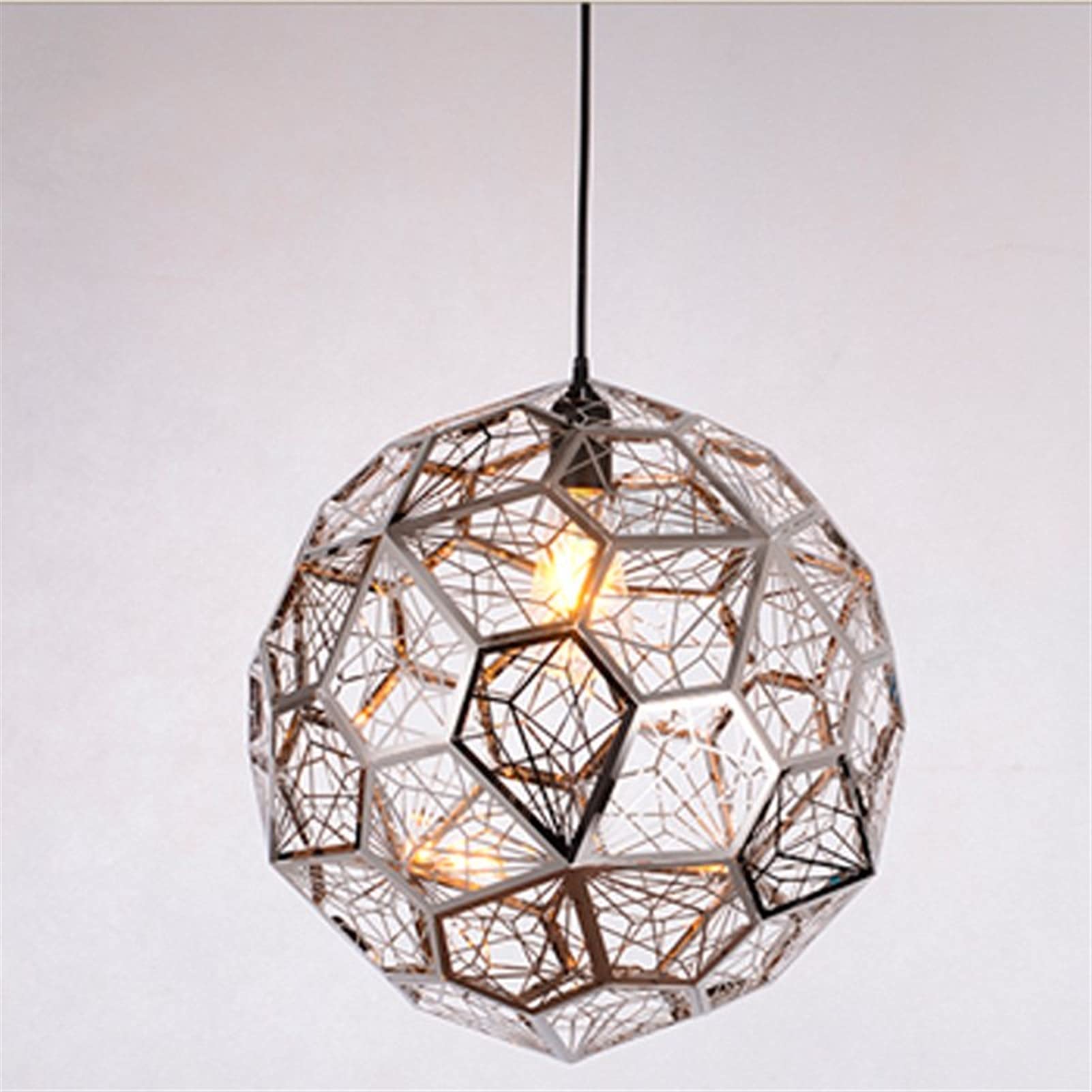 Lustre moderne E27 et suspension design géométrique en acier pour salon