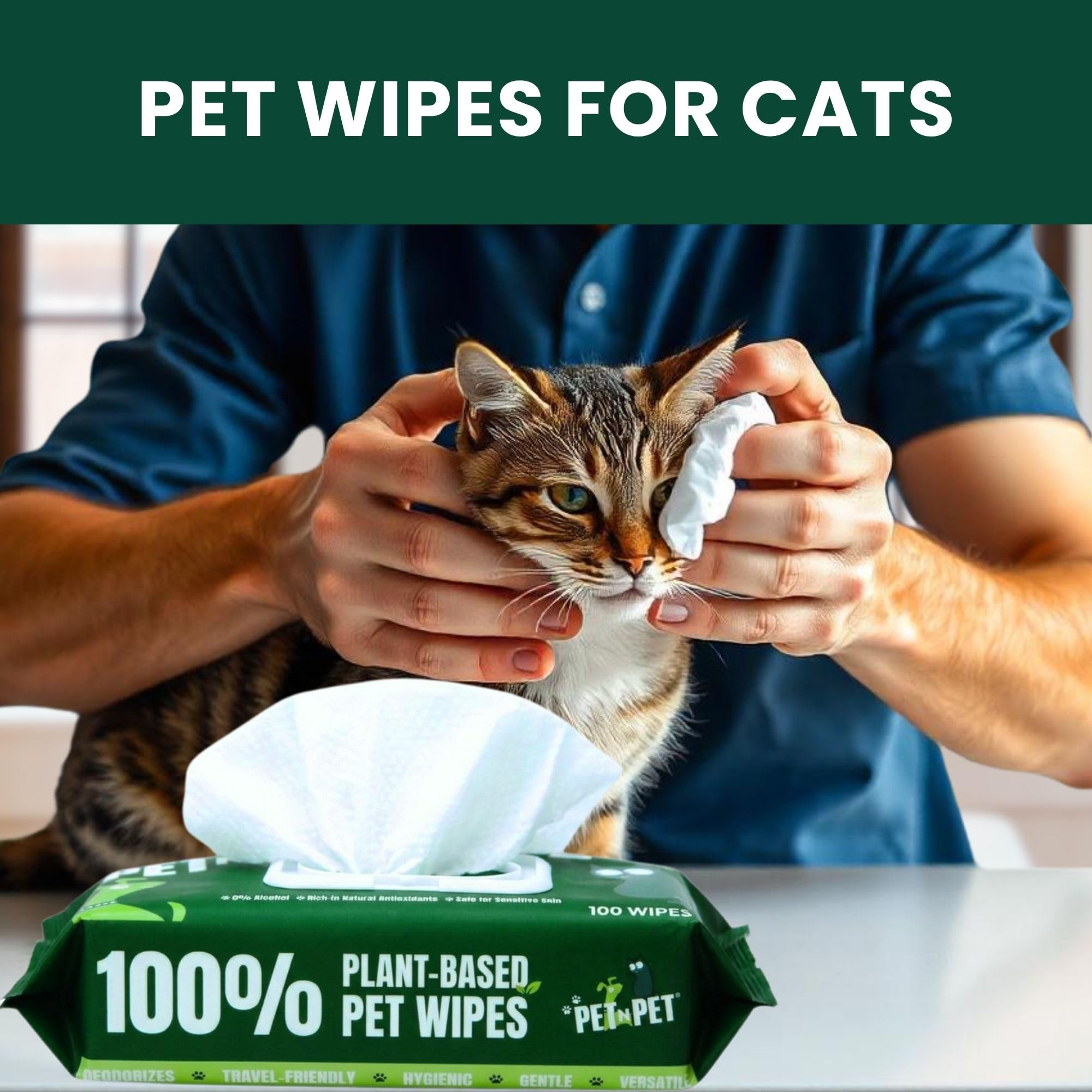 PET N PET Chusteczki do pielęgnacji na bazie roślin Chusteczki dla psów