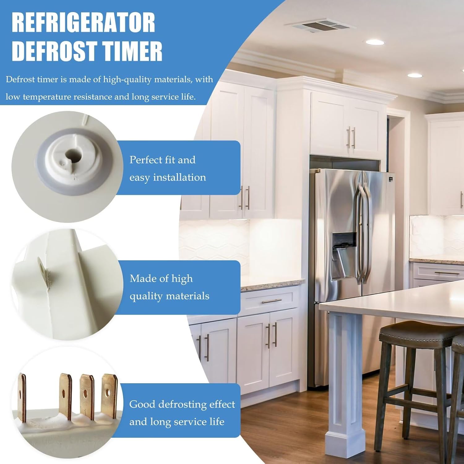 for Frigidaire Fridge Defrost Timer 5304526183, A12859001/D Compatible Appliance Part - New Version