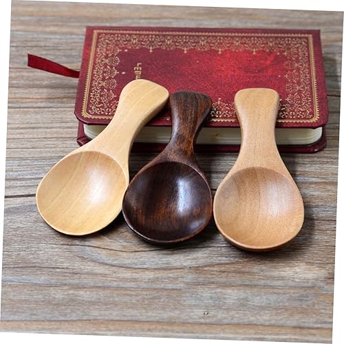 Miniatura 4 de Mini cucharas de madera 10pcs mini madera mini madera mango corto madera cuchara de té de sal de madera accesorios teaware cuchara de té cucharadita