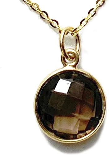 Miniatura 19 de Collar con colgante redondo, piedras preciosas naturales, labradorita, piedra lunar arcoíris, cristal, cuarzo rosa, amatista, citrino, plata de ley,