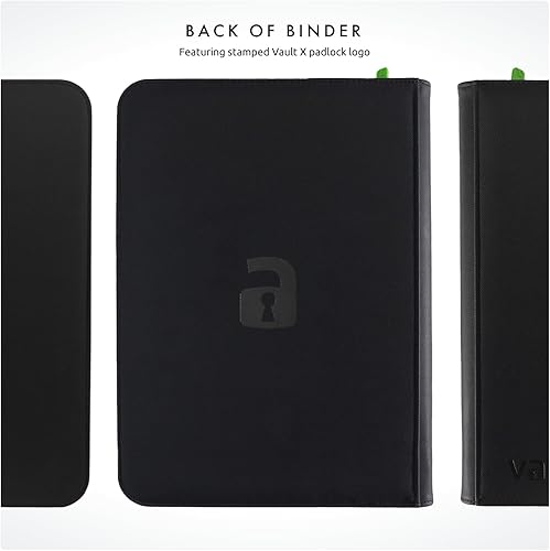 Miniatura 5 de Vault X Carpeta prémium Exo-Tec con cremallera carpeta de álbumes de tarjetas intercambiables de 9 bolsillos carpeta de bolsillo de carga lateral de