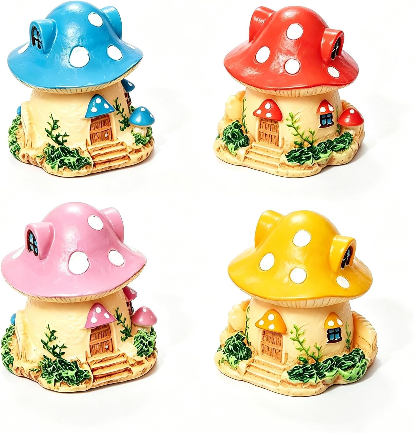Mini Resin Mushroom House Figurinesfor Fairy Garden Accessories
