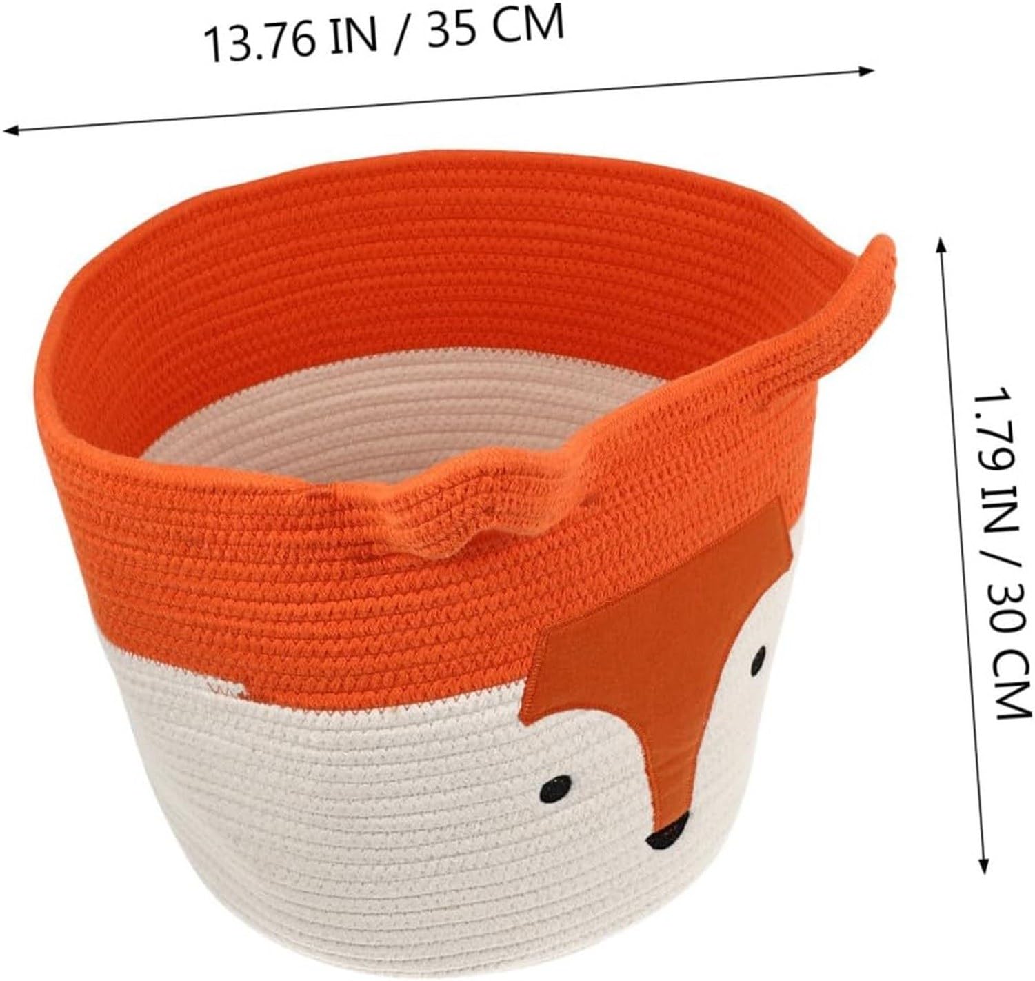 Cesta de Almacenamiento de Tela Diseño Zorro para Juguetes