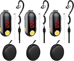 Mini Walkie Talkies Recarregável para Adultos com Fones de Ouvido, Pacote com 3 Rádios Bidirecionais Pequenos Walkie Takies para Restauração de Eventos de Trabalho em Equipe ao Ar Livre, Super Mini