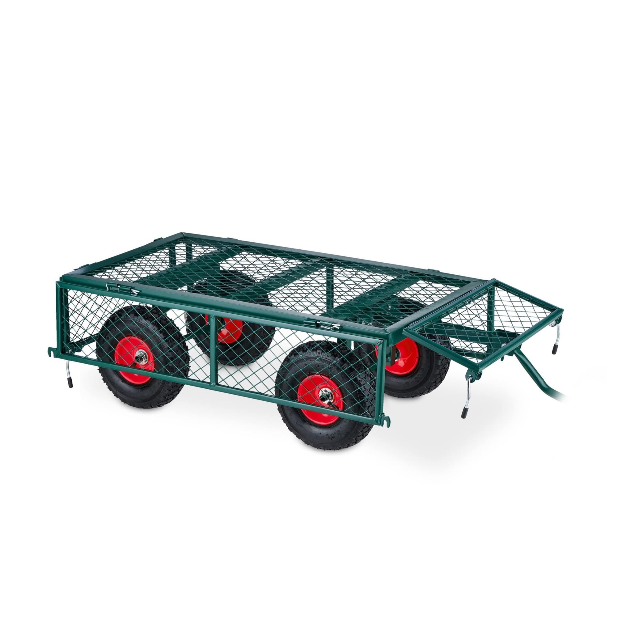 Brouette Utilitaire Robuste en Maille for Voiture de Jardin, Chariot à Benne basculante avec côtés Amovibles for Paysage de pelouse de Plage brouette Jardin