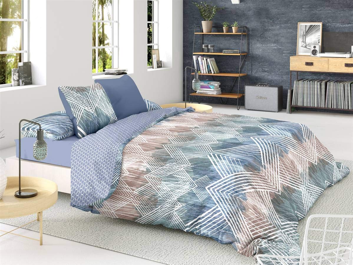 Housse de Couette Pierre Cardin Scott Bleu Lit 单人床上用品