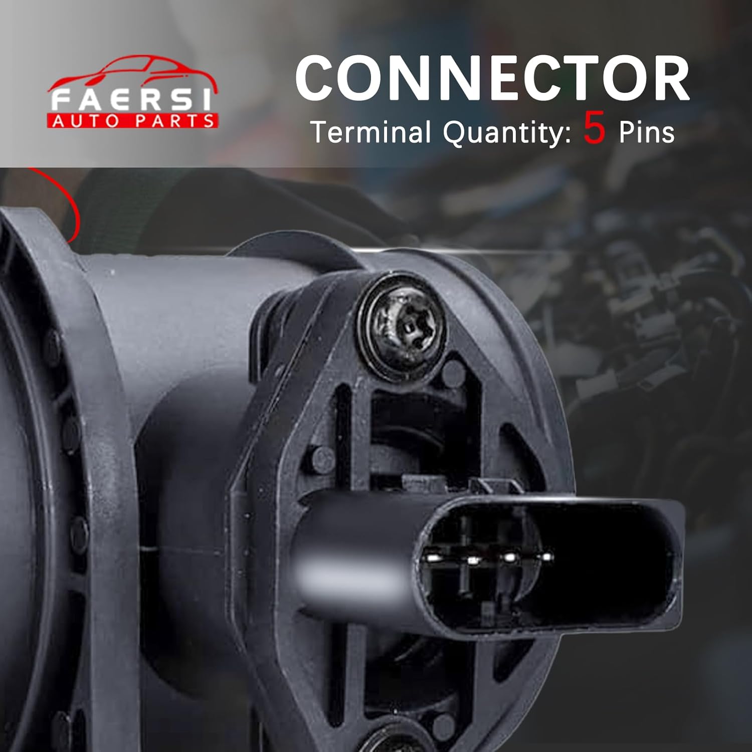 FAERSI Mass Air Flow Sensor Sensor 0280218063 06A906461L Replacement for Audi A4 TT VW Golf Jetta Beetle Passat 1.8T, 02-06 Audi A4 & 01-06 TT | 00-06 VW Golf & 01-04 Beetle & 00-05 Jetta/00-02 Passat