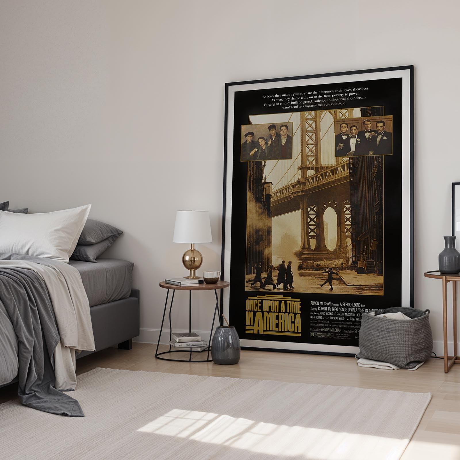 Once Upon a Time in America (1984) Framed Classic-Cult Movie Poster Print Wall Art Image Home Decor Artworks Framed Poster Different Sizes and Colours