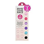 ERASE YOUR FACE Reusable Makeup Remover Cloths - Microfiber Face Towels to Cleanse & Remove Makeup - Water Activated for Sensitive Skin - Multi-Bright (Mini, 7 Count)