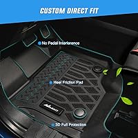 Vista 2 de Nilight Alfombrillas de TPE para Toyota Avalon 2013 2014 2015 2016 2017 2018 para todo tipo de clima, ajuste personalizado, forros de piso