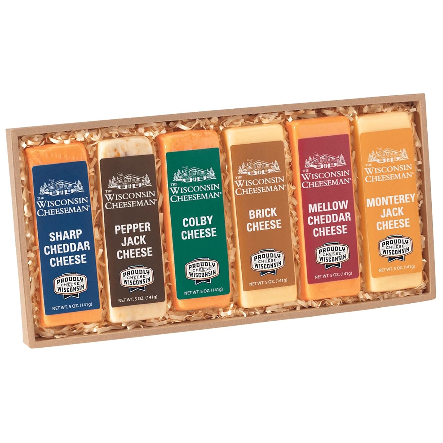 The Wisconsin Cheeseman Assorted Cheese Bars Sharp