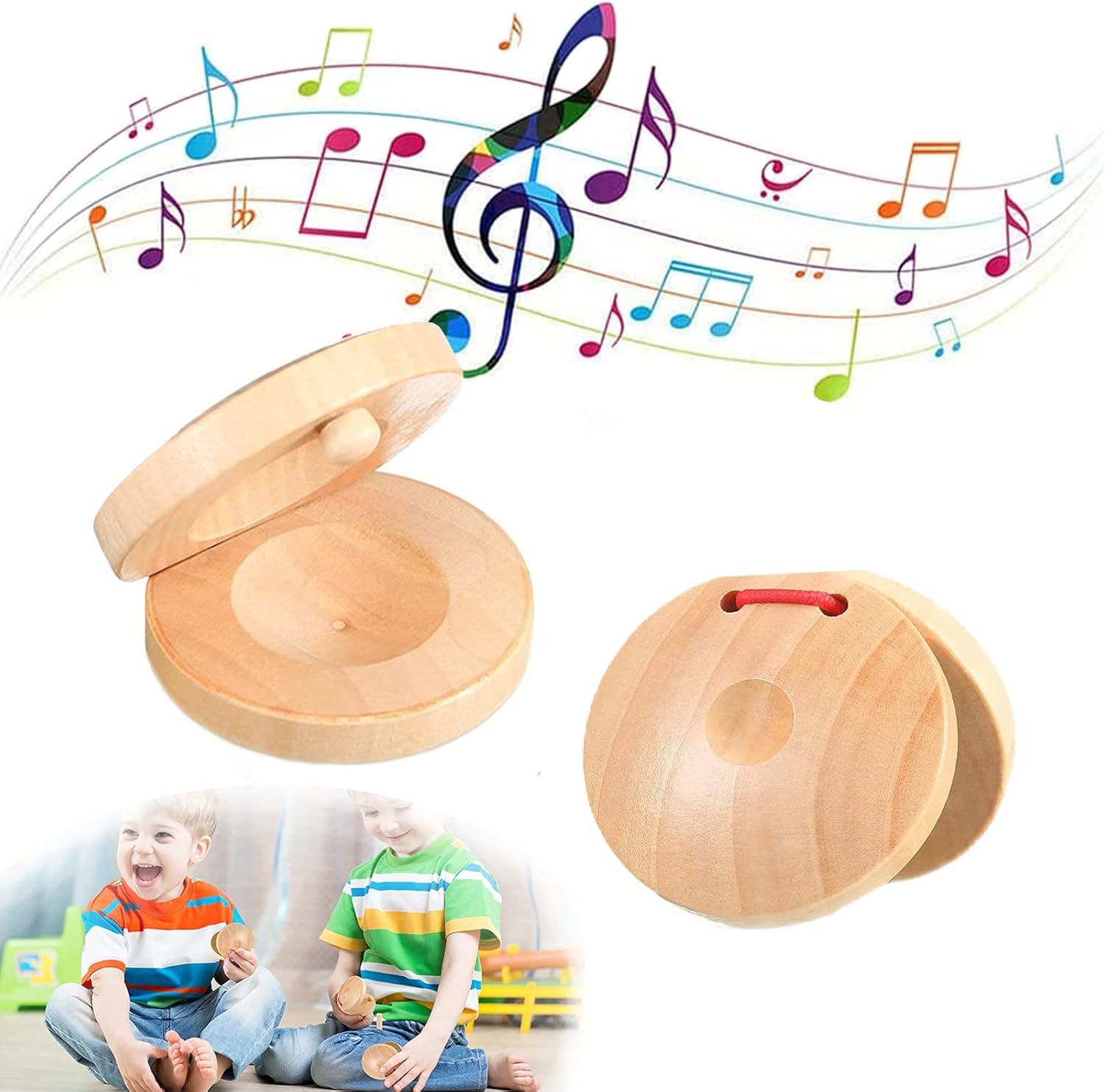 DHinkyoung 2 Pcs Wooden Baby Musical Finger