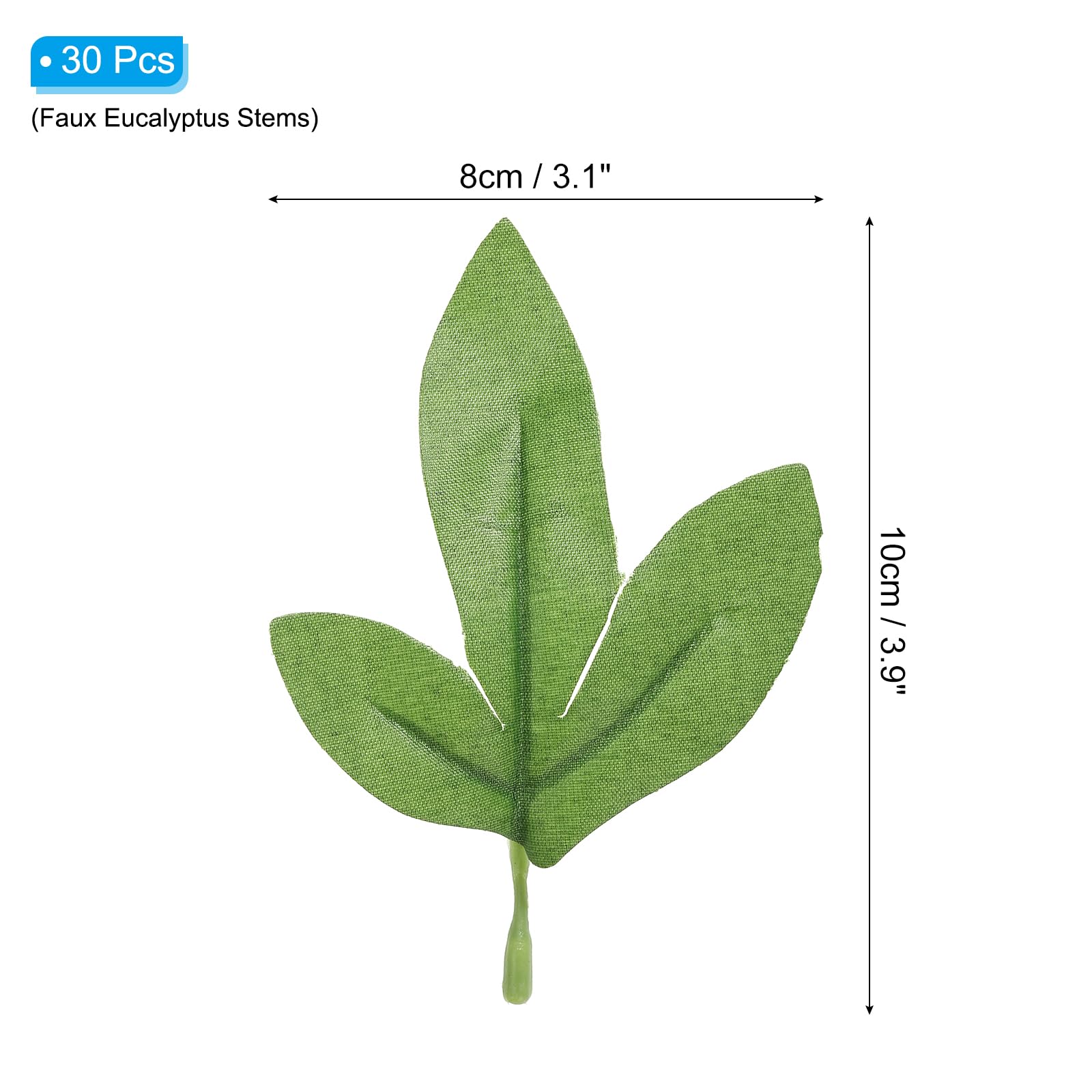 PATIKIL 3.9x3.1 Artificial Green Leaves, 30 Pcs Bulk Greenery Leaves Fake Peony Leaves Fake Leaves for Wedding Bouquets Wreaths Decor - Image 2