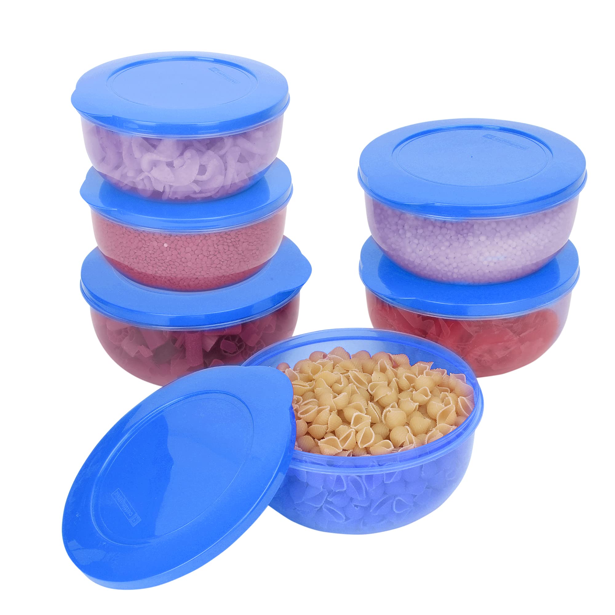 Cutting EDGEEco-Storage Plastic Container Set for Kitchen & Refrigerator, Set of 6 - (Light Blue, 400 ML)