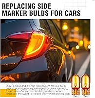 Vista 5 de 2827NATB 2825 Bombilla 12V 5W W2.1 x 9.5D Base Luz de Marcador Lateral Ámbar Natural Bombillas de Luz de Estacionamiento Marcador Lateral Bombillas