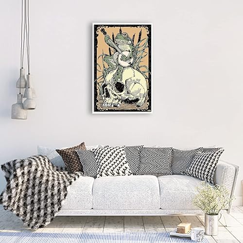 Miniatura 3 de FORLAND Kits de pintura de diamante de rana para adultos principiantes  5D DIY Skull Kit de diamantes de perforación completa manualidades para