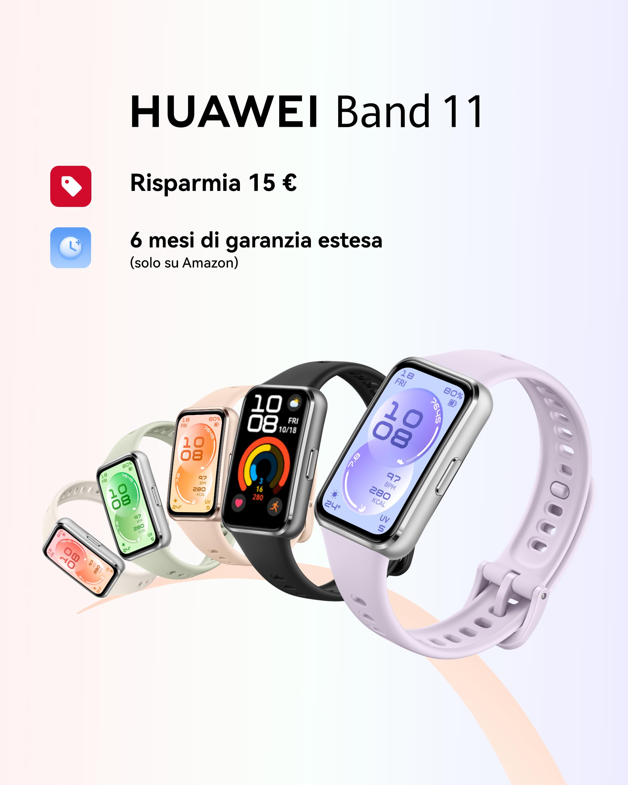 HUAWEI Band 11 Smartwatch, Display da 1.62" Super Luminoso, Fitness Tracker HRV del Sonno Medio, Fino a 14 Giorni, 5ATM Livello di Impermeabilità, Activity Tracker per il Benessere Emotivo, Beige