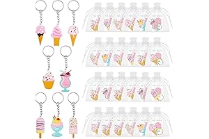 Sasylvia 24-Pack Ice Cream Keychains: Sweet Summer Party Favors