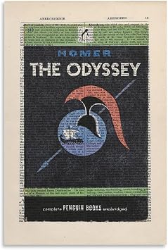 Book Cover Posters The Odyssey by Homer Canvas Wall Art Poster For Room Aesthetic And Decor Canvas Painting Posters And Prints Wall Art Pictures for Living Room Bedroom Decor 20x30inch50x75cm Unfra